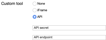 Benutzerdefinierten Tools API Konfiguration