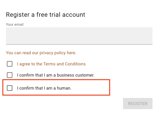 A screenshot of the new captcha